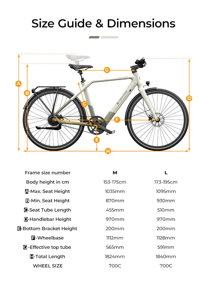 air 30 pro ultra size guide & dimensions ado electric bike uk