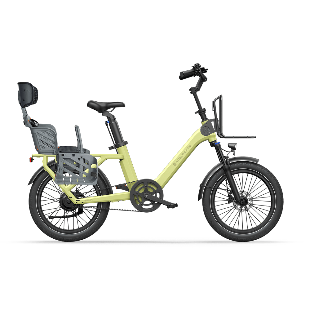 ADO Air One Pro All-in-One Family Electric Bike Morning Dew baby seat