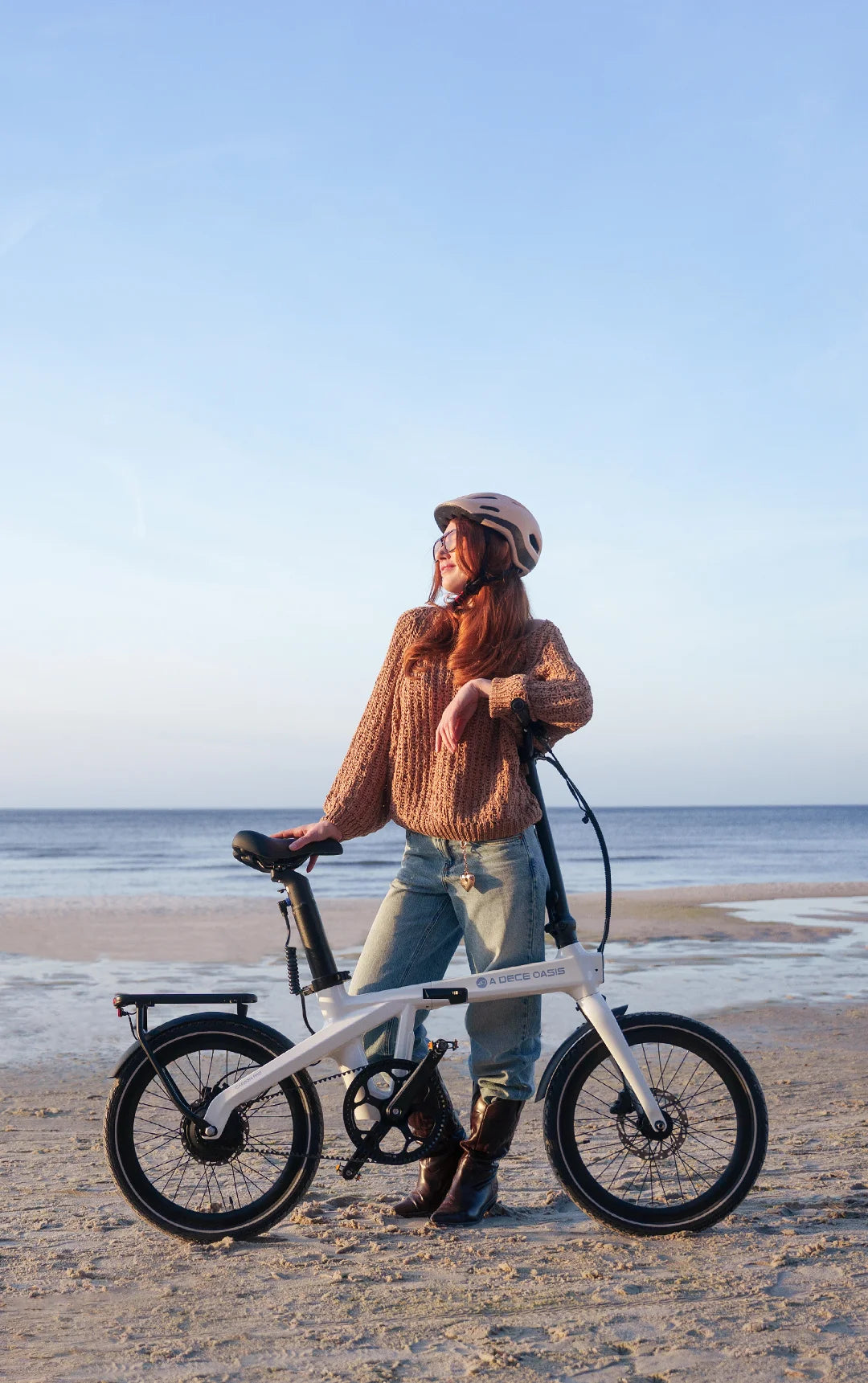 ADO Air carbon pro folding electric bike pearly white