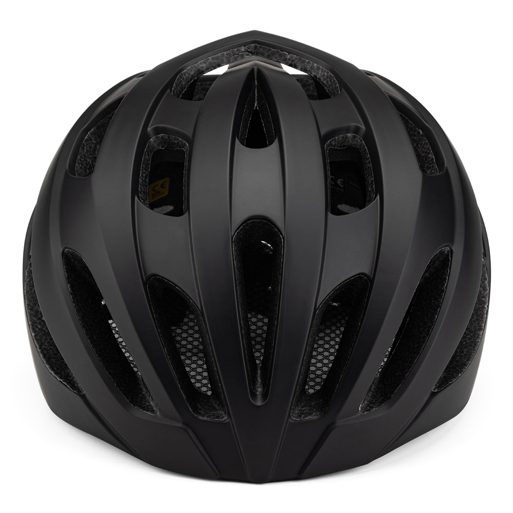 Front view of the ADO adjustable bike helmet Black