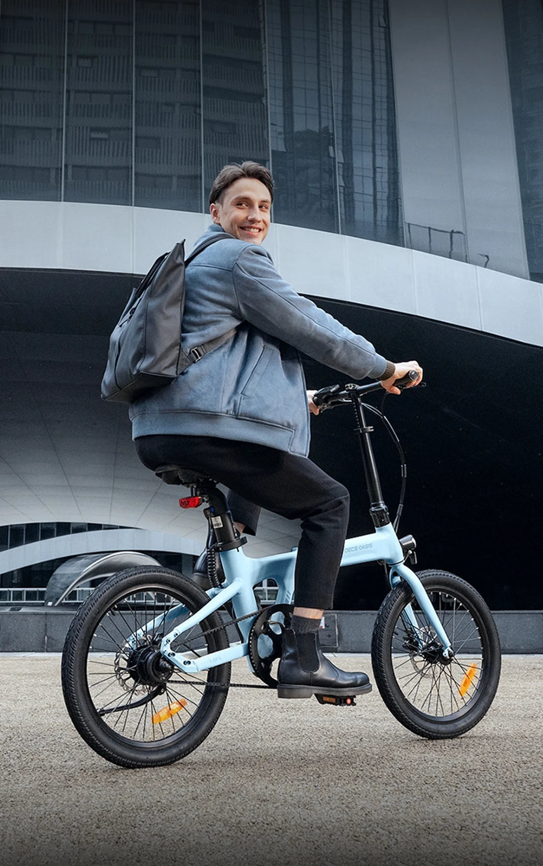 ADO Air 20 folding ebike in uk city commute