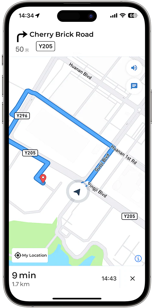 ado ebike app navigation function