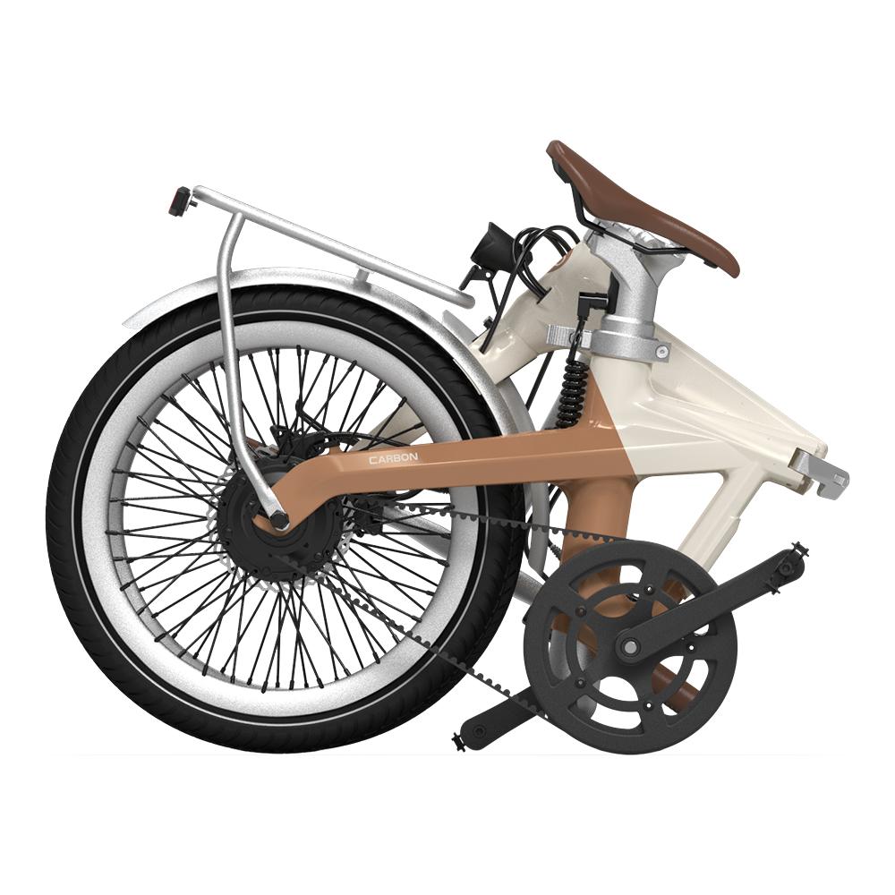 ADO Air Carbon The Lightest Carbon Folding Electric Bike UK  Amble Latte Amblé Latte