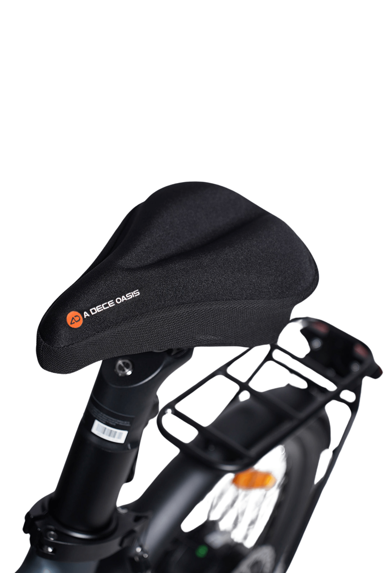 ADO Saddle Cover Black e-bike accessory with brand logo