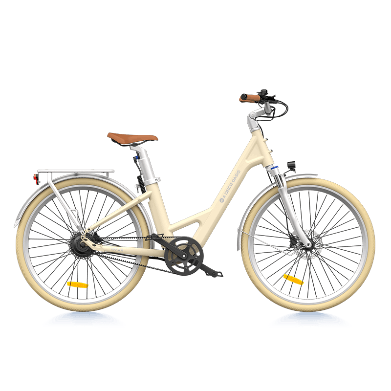 air 28 pro light yellow city ebike in UK