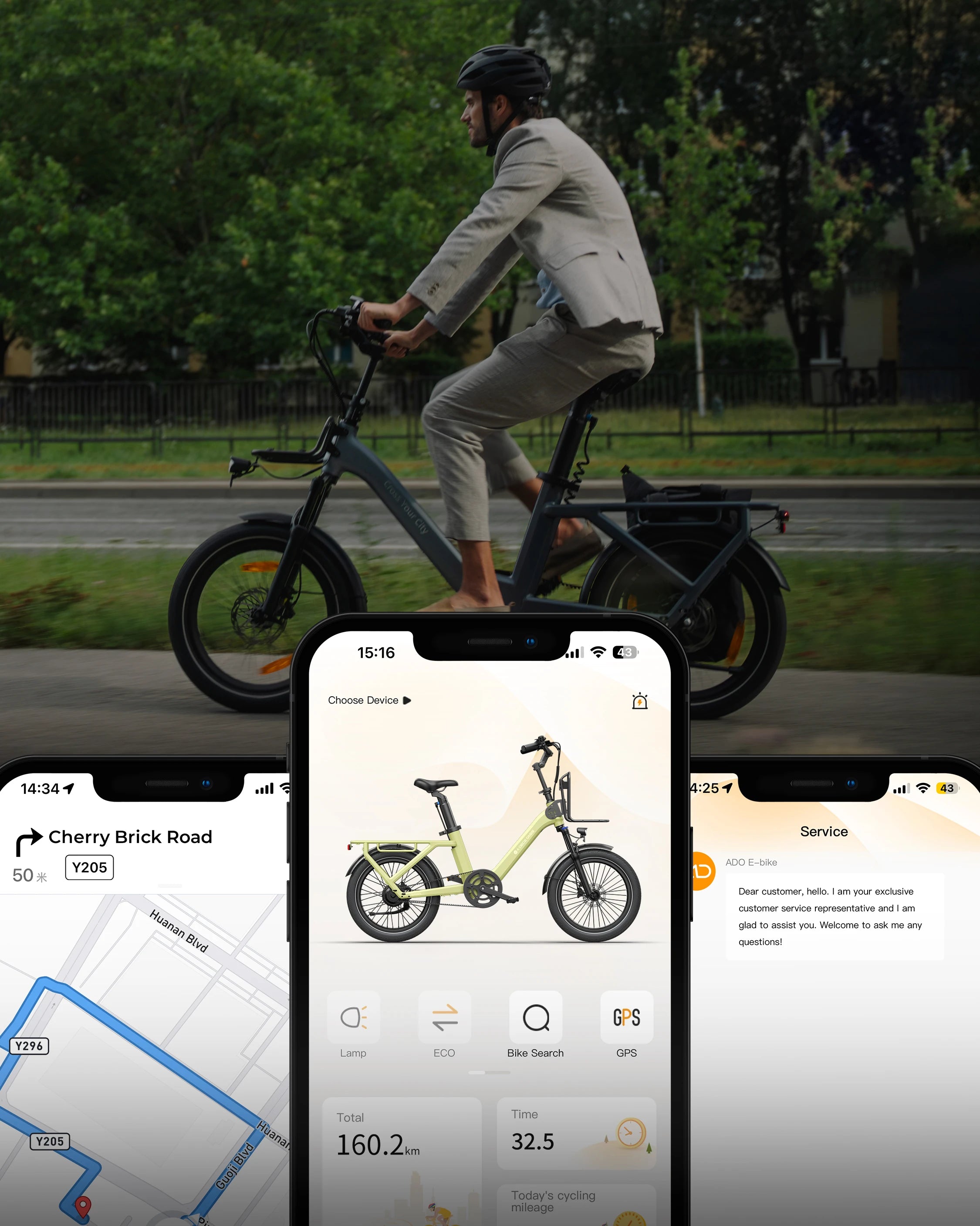 ado e-bike app for family ride