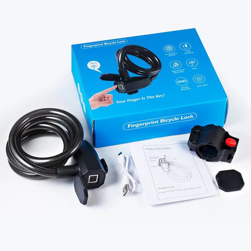 Smart Fingerprint Cable Lock for Electric Bike
