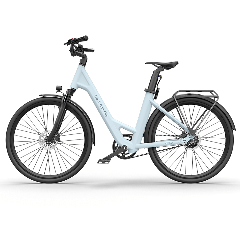  ADO Air 28 All-Rounder Urban Electric Bike with rear rack Blue Azul Blauw Bleu